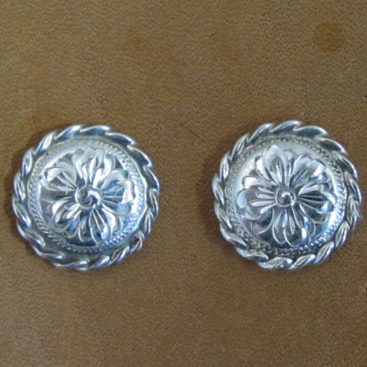 5/8" Sterling Round Earring with rope