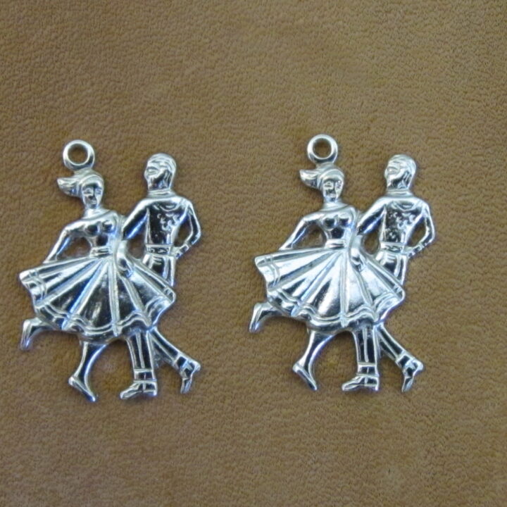 3/4" Sterling Silver Squaredancer Earrings