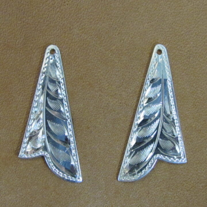 1" Sterling Silver Triangle Earrings