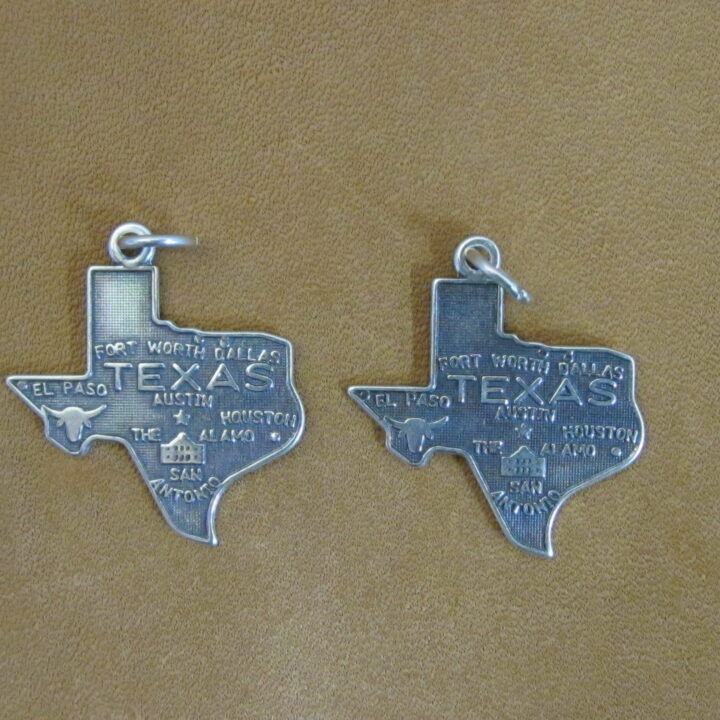 3/4" Sterling Silver Texas Earrings