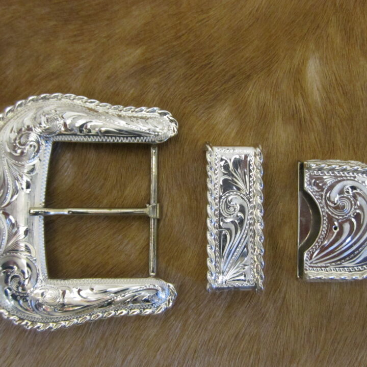 1-1/2" Sterling Ranger Buckle Set with Rope Edge