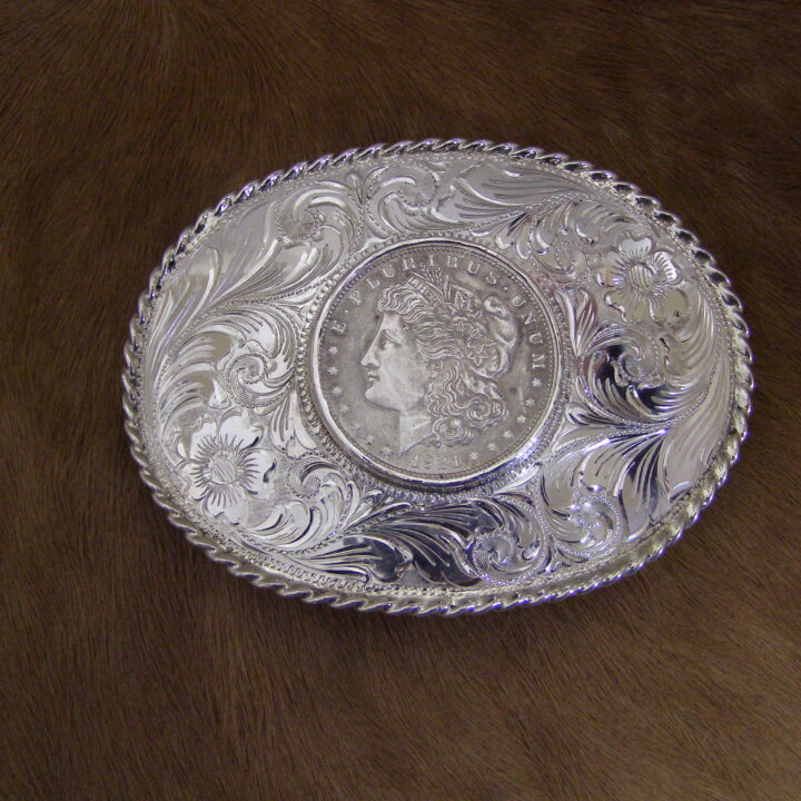 Silver Dollar Trophy Buckle