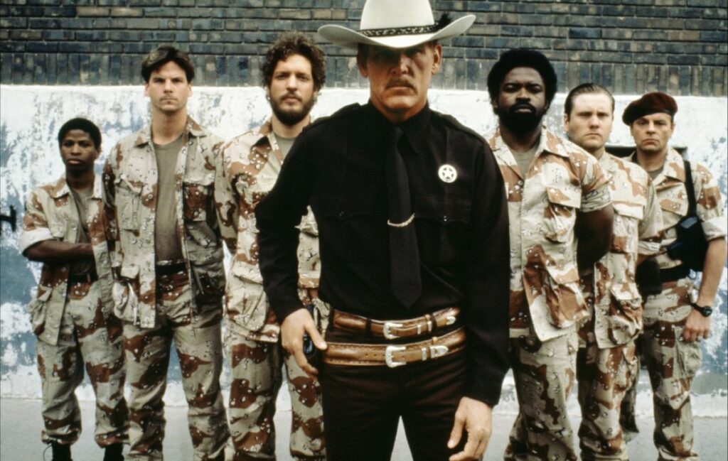 Fritch Brothers Western silver buckles featured in the film Extreme Prejudice